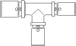 Купить Oventrop Cofit P Прессовый тройник с уменьшенным проходом и отводом 20х16х16 мм