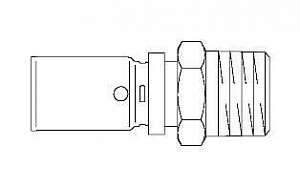 Oventrop Cofit P Прессовое соединение с наружной резьбой 40х3,5 мм х R 1 1/4 без покрытия