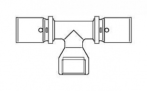 Oventrop Cofit P Прессовый тройник-переход с внутренней резьбой 20хRp1/2х20 мм
