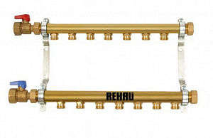 Распределительный коллектор Rehau HLV-3, 1'' x 3/4", на 3 выхода