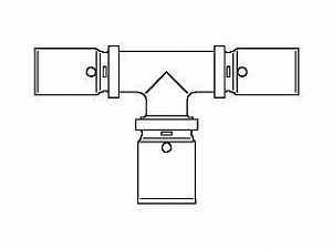 Oventrop Cofit P Прессовый тройник с увеличенным отводом 16х20х16 мм