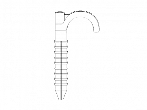 Дюбель-крюк одинарный Royal Thermo d16-25мм (70мм)