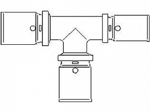 Oventrop Cofit P Прессовый тройник с уменьшенным проходом 20х20х16 мм